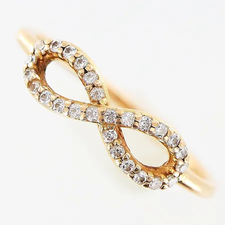 Ring evighetstecken, stl 17¼, bredd 1-5mm, rödguld, 18K Vikt: 1,8 g