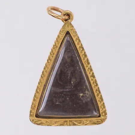 Hänge, Buddah, längd 50,0mm, bredd 24,9mm, Thailand, ostämplad, 21K Vikt: 11 g