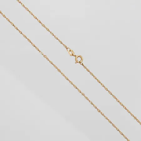 Kedja, Singapore, längd: 41,8cm, bredd: 1,3mm, GHA, 18K Vikt: 1,7 g