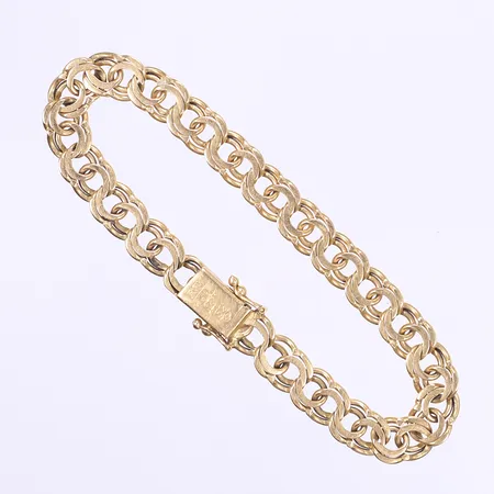 Armband Bismarck 20,5cm bredd 9mm bruksslitage 18K Vikt: 24,3 g