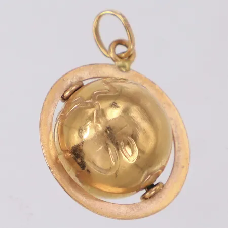 Hänge, jordglob, ihålig, längd 23mm, 18K Vikt: 2,2 g