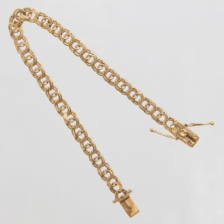 Armband, Bismarck, längd: 17,8cm, bredd: 5,5mm, G. Dahlgren & Co, Malmö, 1957, 18K Vikt: 8,7 g