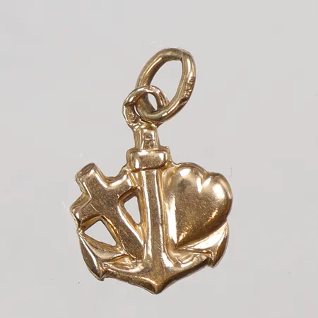 Hänge tro hopp och kärlek, 15x10mm, 18K Vikt: 1 g