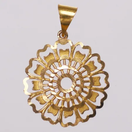 Hänge genombrutet mönster, 19x28mm, 18K  Vikt: 1,9 g