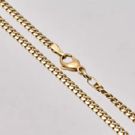 Kedja i 14K guld, 53,5cm, Pansar, bredd 3mm, vikt 15,4g.