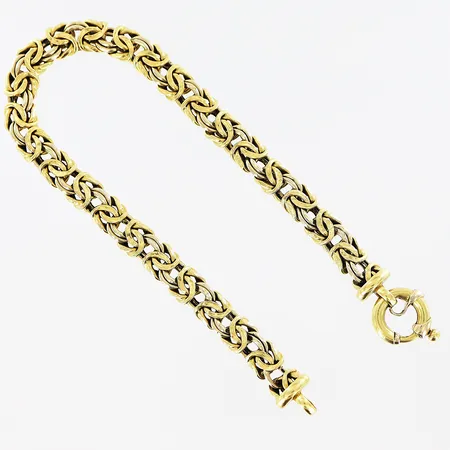 Armband 22cm, bredd 7mm, defekter, 18K Vikt: 17 g