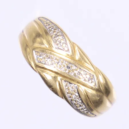 Ring med vita stenar stl 17¼ bredd 2-8,7mm 18K Vikt: 4,2 g Vikt: 4,2 g