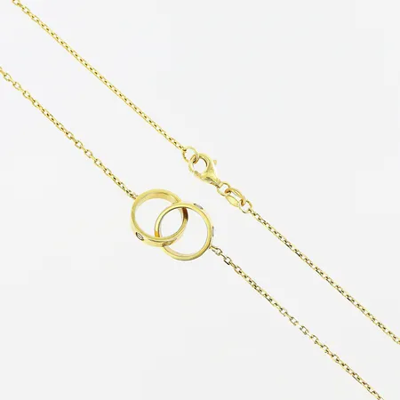 Collier, 44,5cm, bredd 1-10,5mm, 18K OBS! ej märkesdesign. Vikt: 5,2 g