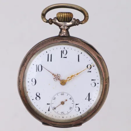 Fickur, Ø46,3mm, 910933, går ej, bucklor, 800/1000 silver, innerboett i metall, Bruttovikt 77,2g