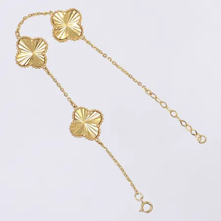 Armband längd 17cm bredd 13mm, OBS ej märkesvara! 21K Vikt: 5,4 g