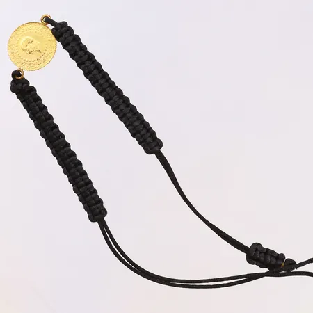 Armband med mynt Ataturk, 2019, Ø18mm, tyg, defekt, 22K bruttovikt: 3,6g Vikt: 3,6 g