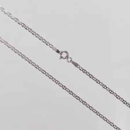 Kedja 41cm, bredd 1,9mm, italienska stämplar, vitguld, 18K  Vikt: 2,5 g