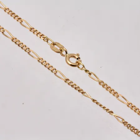 Kedja i 18K guld, 60cm, Figaro, bredd 1,8mm, vikt 5,76g.