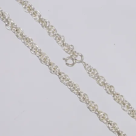 Halskedja längd 52cm bredd 5mm reglerbar längd silver 925/1000 Vikt: 25,2 g Vikt: 25,2 g