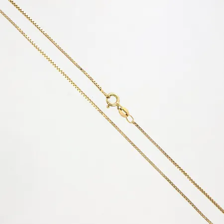 Kedja Venezia 41,5cm, bredd: 1mm, mindre brott på länk, 14K Vikt: 3,5 g