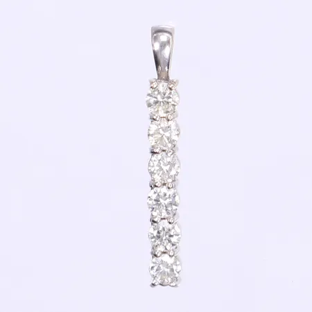 Hänge med diamanter totalt 6xca 0,16ct 30x4mm 14K  Vikt: 2 g
