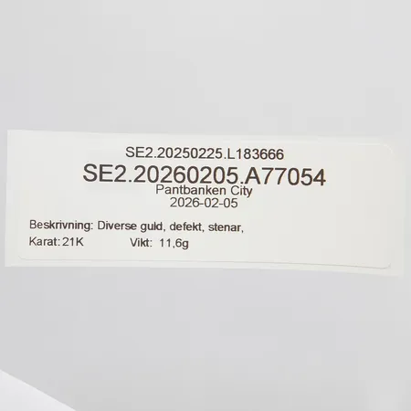 Diverse guld, defekt, stenar,  Vikt: 11,6 g