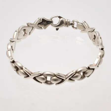  Armband i silver, 19cm, bredd 9,8mm, 925/1000, vikt 34,82g.