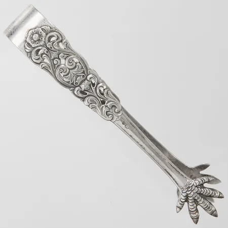 Sockertång, modell: Valdres, längd: 93mm, Th Marthinsen, Norge, något skev, silver, 830/1000 Vikt: 19,1 g