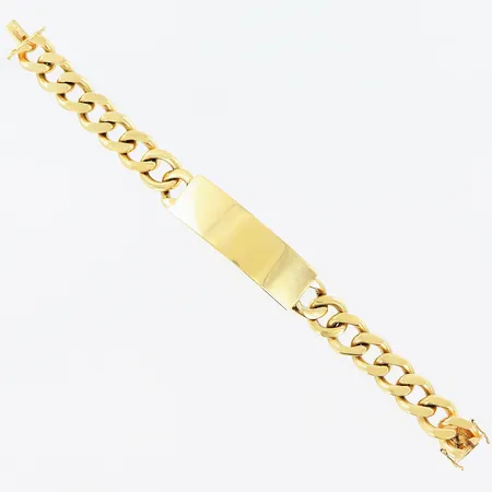 Armband Pansar med platta, 21cm, bredd 14-17mm, 18K Vikt: 106,9 g