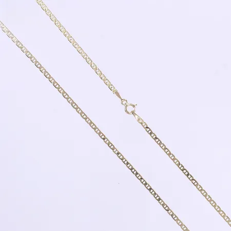 Halskedja 42cm bredd 2mm 14K Vikt: 3,8 g