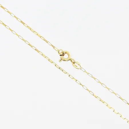 Kedja Ankar, 40,5cm, bredd 1mm, skeva länkbitar, 18K Vikt: 1,5 g