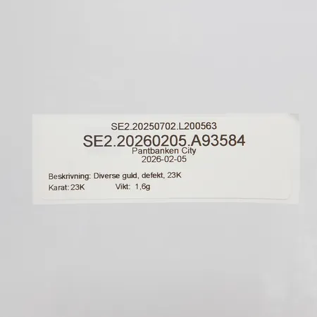 Diverse guld, defekt, 23K Vikt: 1,6 g