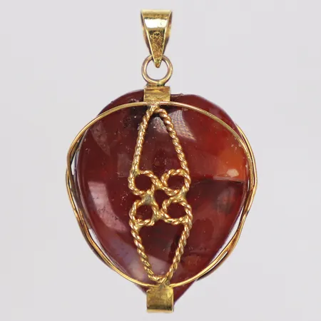 Hänge stor sten, 35mm, 14K, Bruttovikt 8,0gram  Vikt: 8 g