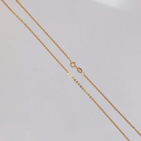 Kedja, ankar, längd 42cm, bredd 0,9mm, 18K Vikt: 3 g