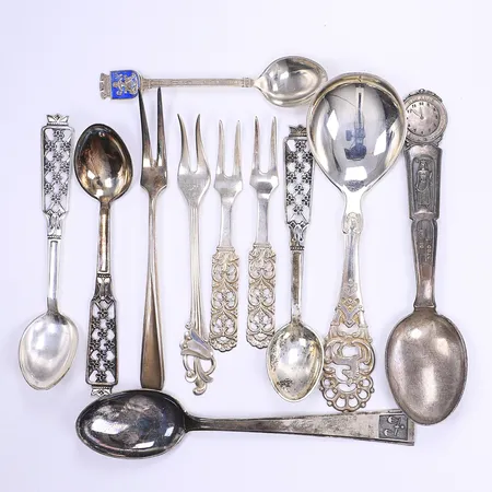 Parti bestick silver 830-925/1000 Vikt: 174,2 g Vikt: 174,2 g