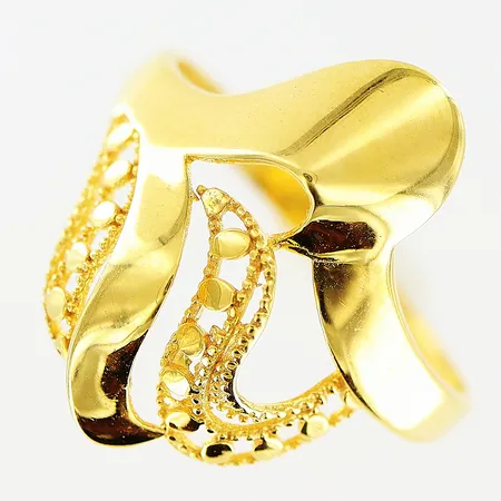 Ring stl 17¾, bredd 2-20mm, 21K Vikt: 2,4 g