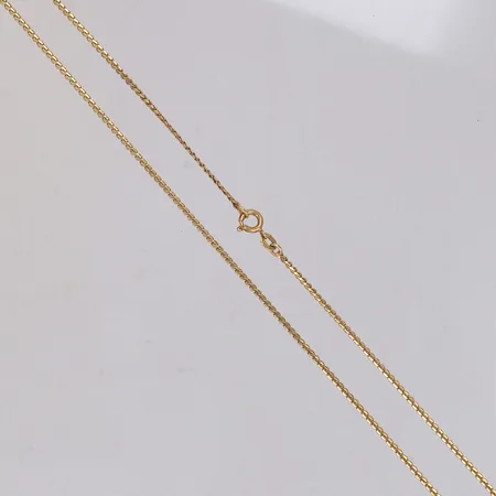 Kedja, längd 52cm, bredd 1,5mm, 18K Vikt: 7,2 g