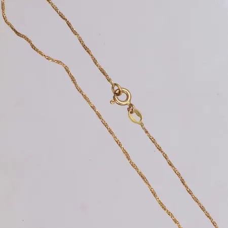 Kedja, längd 46cm, bredd 0,9mm, defekt, 18K Vikt: 1,9 g