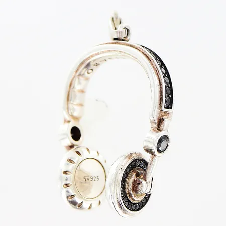 Hänge Thomas Sabo 45x25mm, "hörlurar" med svarta stenar, silver 925/1000 Vikt: 14,5 g