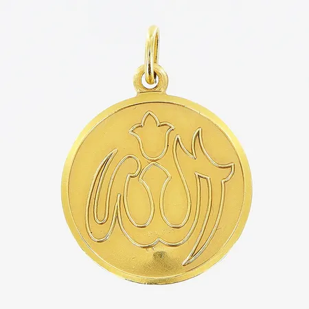 Hänge med motiv, 22x31mm, buckla, 18K Vikt: 4,8 g