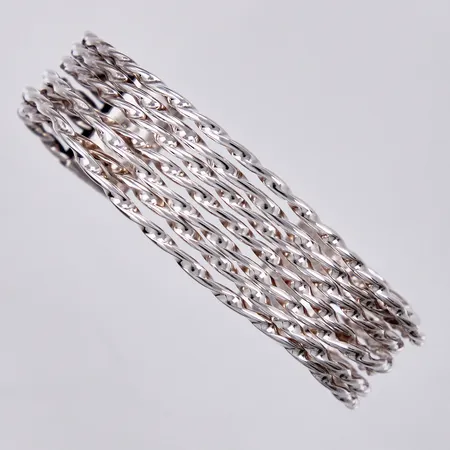 Stelt armband flerradigt justerbar Ø60mm, bredd: ca 16mm, silver 925/1000 Vikt: 32,4 g