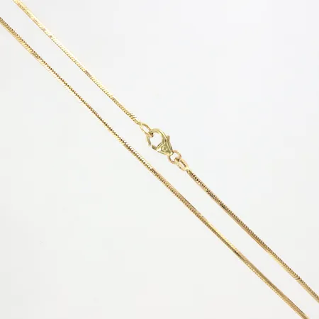 Kedja Ormlänk 61cm, bredd: 2mm, mindre brott på länk, 14K  Vikt: 8,3 g