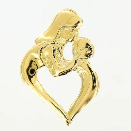 Hänge mamma och barn, 17x24mm, GHA, 18K Vikt: 2 g