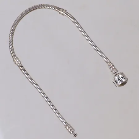 Armband, Pandora, längd ca 18cm, bredd 3-4mm, Silver 925/1000 Vikt: 13,6 g