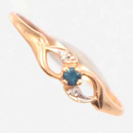 Ring med stenar Ø19¼, 14K Vikt: 1 g