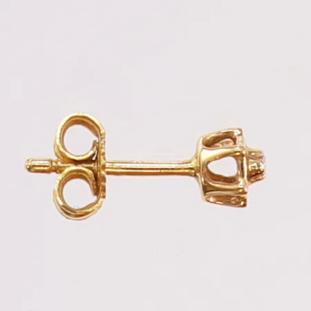 Udda örhänge med sten, Ø4mm, 18K.  Vikt: 0,2 g