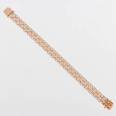 Armband X-länk med stav 18k,Clareus Guldsmeds AB,längd ca 18.5 cm,bredd 10.1 mm. Vikt: 17,6 g