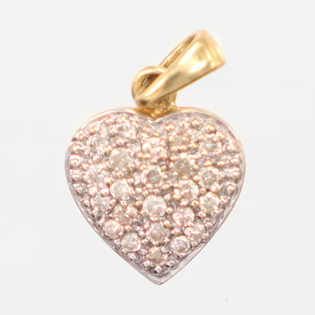 Hjärta diamanter 23x0,01ct, 2cm, 18k Vikt: 2,8 g