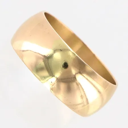 Ring slät stl 17½, bredd: 8mm, 14K Vikt: 5,7 g