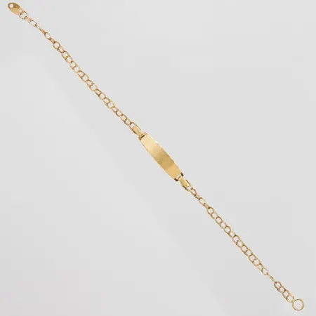 Barnarmband, längd: 13,5cm, defekt, saknar lås, GHA, 18K Vikt: 1,3 g