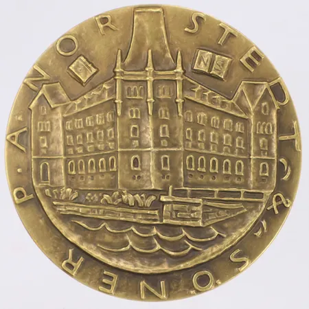 Minnesmedalj, P A Norstedt & Söner 1823-1923, Ø55mm, brons, etui