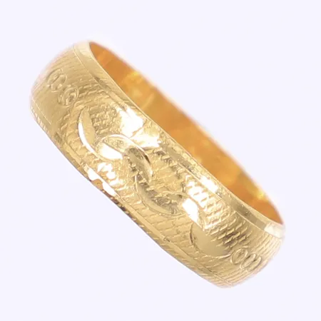Ring stl 19¾ bredd 6mm bucklig 21K Vikt: 2,4 g Vikt: 2,4 g