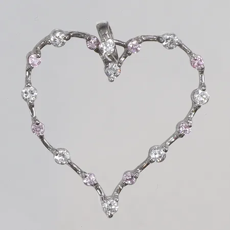 Hänge hjärta med stenar 27x33mm silver 925/1000 Vikt: 2,1 g