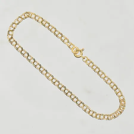 Armband Bismarck, längd 18 cm, bredd 3 mm, 18K. Vikt: 2,1 g
