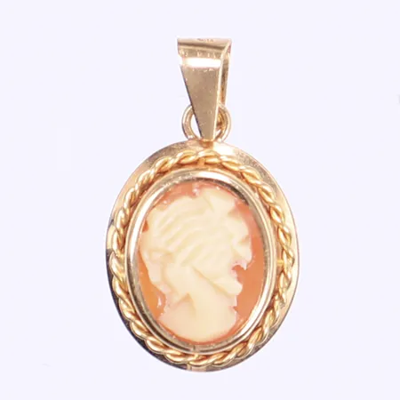 Hänge med camé 19x11mm 18K Bruttovikt: 1g 